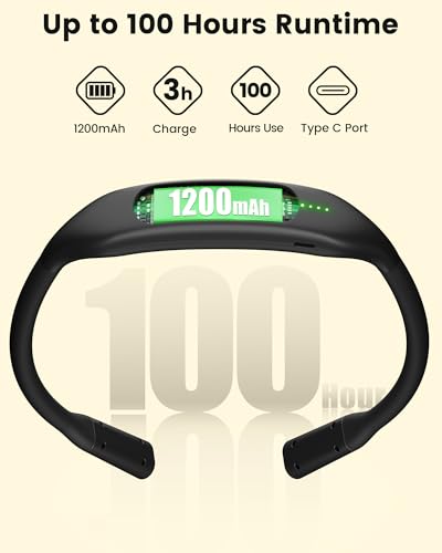 Glocusent Neck Book Light, 1200mAh Rechargeable Neck Reading Light, Hands Free Book Lights for Reading at Night, 5 Colors & 5 Brightness, Private Lightweight Book Reading Light in Bed for Book Lovers - color: Black