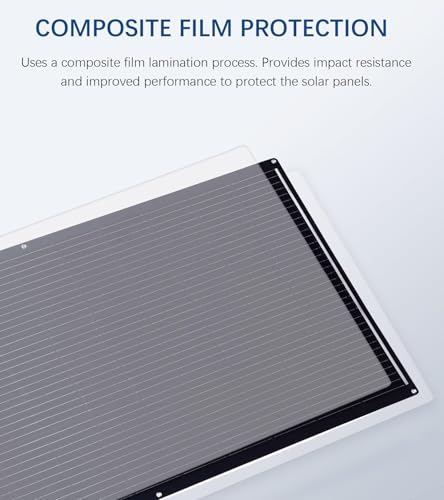 lexible Solar Panel kit 100W 12V System,Monocrystalline module10A Charge Controller,Extension Cable Off-Grid Charger for RV Boat Van Car Curve Surfaces (Black) - color: Black