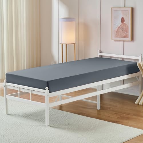 VACVELT Cot Fitted Sheet, 31 x 75 Inch Silver Grey Cot Sheets, Ultra Soft and Breathable Microfiber Bed Cover Snug Fit for Narrow Twin/RV Bunk/Camper Bunk/Guest Beds/Trifold Mattress - color: Silver Grey