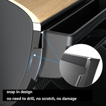 Topfit Dashboard Organizer for Tesla Model Y Model 3 Multifunctional Storage Box Sunglasses Phone Holder Glove Box Organized Accessories for Tesla Model Y/3 2017-2024. - style: 2017-2024