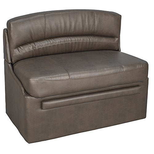 RecPro Charles 44" RV Dinette Booth with Storage | Converts to Bed with Memory Foam (Chestnut, 1) - color: Chestnut
