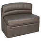 RecPro Charles 44" RV Dinette Booth with Storage | Converts to Bed with Memory Foam (Chestnut, 1) - color: Chestnut