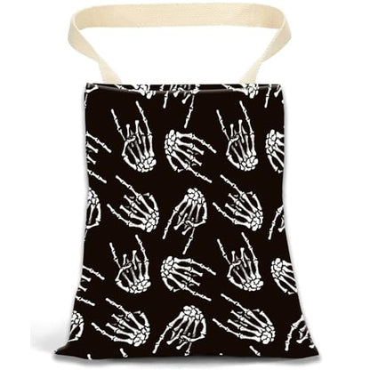 Car Garbage Can, Car Trash Bag Can for Vehicle, Travelling, Camping - Hanging Back Seat Organizer With Rock Skull Hands Design - color: Rock Skull Hands