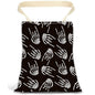 Car Garbage Can, Car Trash Bag Can for Vehicle, Travelling, Camping - Hanging Back Seat Organizer With Rock Skull Hands Design - color: Rock Skull Hands