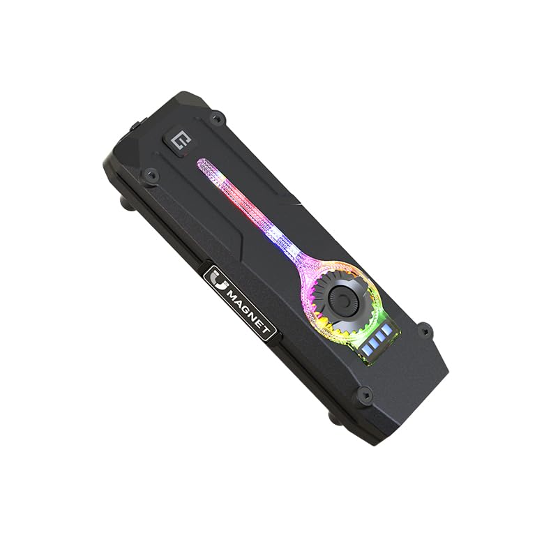 Rechargeable EDC Flashlight, 750 Lumens with 11 Light Modes & Stepless Dimming,Flat Flashlight Magnetic Base & Dual Clip, White & Warm Light Combo, U V Mode, Red Light for Everyday Carry - color: Black, size: Medium