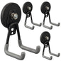 ULIBERMAGNET Heavy Duty Magnetic Hooks,Strong Large Magnet Hooks for Power Drill,Garden Tools, Hose,Pegboard,Garage,Workshop,4 Pack Magnetic Storage Hooks for Indoor Outdoor Hanging(Gray) - style: 2.59" Strong Medium L Gray 4PC
