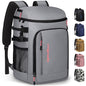 Capolo 36/45 Cans Cooler Backpack Insulated Waterproof for Women Men Lunch Backpack Coolers Leak Proof Soft Cooler Bags - color: Leather Gray, size: 45 Cans