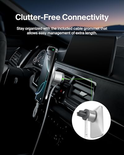 Belkin MagSafe Vent Mount Pro - MagSafe Phone Mount for Car, Magnetic Phone Holder Compatible with iPhone 17, 16, 15, Series, 14 Series, Pixel 10, and More - Gray - style: New