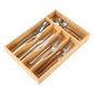 Upassion Bamboo Kitchen Drawer Organizer, 8.25 Inch Utensil Organizer Silverware Utensil Holder for Samll Drawer, Silverware Organizer for Cutlery Knives, Natural - size: 8.25 x 13 inch (5 Slots)