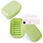 Quatish 2 Pack Travel Soap Container, Portable Soap Holder with Lid, Travel Bar Soap Holder, Soap Case for Camping Gym Travel, Soap Box for Bathroom,Green - color: Green