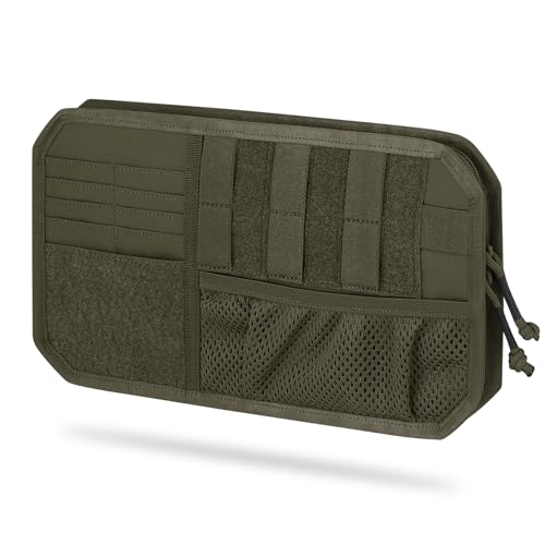 Car Sun Visor Organizer, Tactical Sunvisor Organizers Storage Covers for Trucks, Molle Panel with Pockets Zipper Visor Storage Pouch Accessories, Fits Most Vehicles, SUVs & Jeeps (RG-NEW) - color: RG-NEW