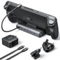 JSAUX 4K@120Hz Docking Station and 65W Charger for Steam Deck OLED/ROG Ally X/Legion Go (S), 6-in-1 Dock with HDMI 2.1, Gigabit Ethernet, 3 USB 3.0 and 100W Charge-HB0603 - color: 6-IN-1 with 65W Charger