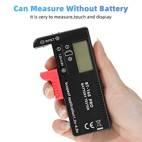 2 Pieces Digital LCD Universal Battery Tester (Model: Bt - 168 PRO), Portable Battery Checker Battery Tester for AA AAA C D 9V 3.7V 1.5V Button Cell