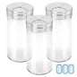 Segarty Spice Jar, 3 Pack 4 oz Glass Spice Jars with Shaker Lids, Clear Seasoning Organizer Spice Containers with Adjustable Pour Holes for Kitchen Cabinet, Salt Shakers with Stainless Lid - size: 4oz / 120ml
