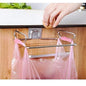 Metal Hanging Garbage Bags Rack Kitchen Wash Cloth Towel Storage Holders Wall Hanging Cupboard Cabinet Stand Organizer Shelf
