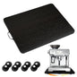 Sliding Tray for Coffee Maker, 360° Rotating Appliance Slider for Kitchen Appliances, Wooden Sliding Tray Suitable for Kitchen Countertops and Kitchen Appliances(Black, Large) - color: Black