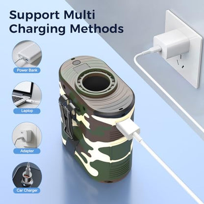 BARCHI HEAT Waist Fan,10000mAh Rechargeable Belt Clip Fan,5-Speed Portable Shirt Fan with 16000RPM Motor,Up to 30H Runtime,Hands-Free Cooling for Outdoor Work,Construction, Camping,Hiking