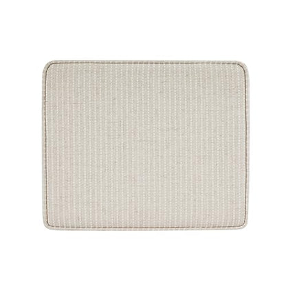 HomePop 22" Modern Rectangular Storage Ottoman - White Woven Stripe - color: White Woven Stripe