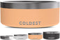 Coldest Dog Bowl - Anti Rust Metal, Non Slip, 3 Layers Insulated Stainless Steel Dog Bowls - Spill Proof & Heavy Duty - Water Bowl for Dogs, Cats & Pets, Dish Washer Safe (64 oz, Sahara Peach) - color: Sahara Peach, size: 64 oz