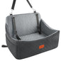 Wooaidagg Dog Car Seat for Medium & Large Dogs Up to 55lbs, Memory Foam Cushion, Washable Cover, Safety Straps & Non-Slip Base(Black/Grey,Large) - color: Black/Grey