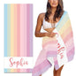 MeMoShe Personalized Beach Towel with Name Custom Microfiber Kids Beach Towels Sand Free Quick Dry Pool Towel Blanket Stripes Print Beach Towels for Adults 30x60 Inch - color: Multi-color 7