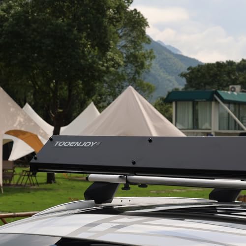 TOOENJOY 59 x 35.4 x 4.7 Inch Roof Cargo Basket Carrier, Car Top Luggage Holder for Car, SUV and Pickup, 200 LBS Capacity - size: L59 x W35 Inch without Hitch