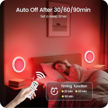 Motion Sensor Rechargeable Shower Light for Inside Shower with Remote, RGBW Battery Operated Ceiling Light, Wireless, Color-Changing Ambient Light, Warm-to-Cool Whites, Dimmable, Timer, Magnetic - style: RGB Color & White
