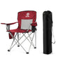 Elevon Camping Chair, Portable Folding Outdoor Chair with Arms, Cup Holder and Carry Bag - color: Burgundy