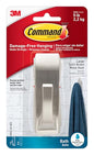Command Modern Reflections Large Metal Bath Hook, Satin Nickel, 1-Hook with Water-Resistant Strips, Organize Damage-Free