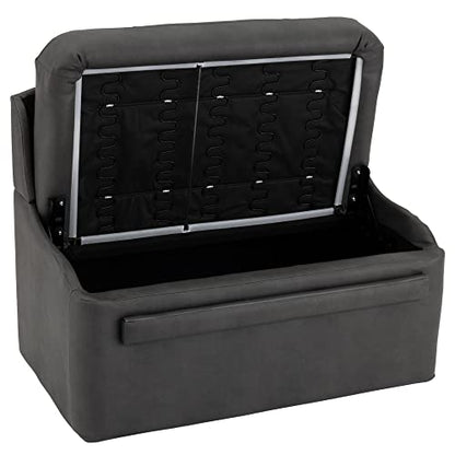 RecPro 36" RV Dinette Booth Set with Table and Leg | Two Dinette Booths (Gunmetal, Granite Chocolate) - color: Granite Chocolate, size: Gunmetal