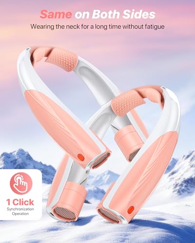 Kesguar Portable Neck Fan, 20H RunTime Cooling Fan, 6 Speeds 360° Airflow Personal Fan, Rechargeable Hands Free with 6000mAh Battery Wearable Fan Gifts for Women Men Outdoor Travel Camping - color: Pink