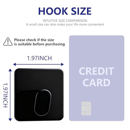 Adhesive Black Hooks - Stainless Steel Wall Hooks Hanger for Hanging Towel Coat Hat Shower Hooks, 304 Metal Robe Hook Rack Stick on Toliet Bathroom Bedroom Office or Kitchen Wall Mount (4 Packs) - color: Black