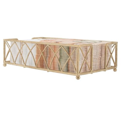 Boston International Arch Design Guest Towel Napkin Holder Caddy, 9 x 5.25-Inches, Antique White,BID58 - color: Antique White, size: 9 x 5.25-Inches
