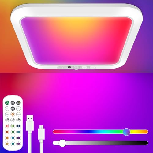 Bairth RGB Rechargeable Motion Sensor Closet Light - 1 Pack - color: RGBW, size: 1 Pack-8000mAh