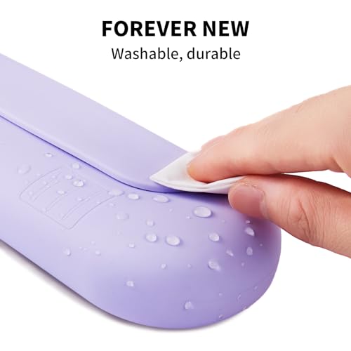 AGIKET Silicone Makeup Brush Holder Travel Cosmetic Bag：Soft Portable Cosmetic Face Brushes Holder with Upgrade Anti-Fall Out Magnetic Closure, Large Travel Makeup Brush Case - Lavender - color: Lavender, style: Brush Holder