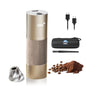 CERA+ CGE01 Portable Burr Coffee Grinder Electric Espresso Grinder Machine Suitable for Travel,Camping,Hiking with Bag,Gold - color: Champagne Gold
