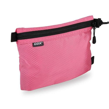 GOX Small Toiletry Bag for Men Bulk Cosmetic Bag Dopp Kit Carry On Zipper Pouch Organization Nylon Small Packing Sack Water Repellent - color: Pink