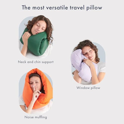 Huzi Infinity Pillow - Travel Neck Pillow - Versatile Soft 360 Support Scarf - Machine Washable - Home Travel Flight Road Trips Airplane Sleeping (Airy Blue) - color: Airy Blue