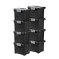 Sterilite Portable Lockable File Box Organizer with Handle and Clear Lid (8 Pack) - size: 8 Pack