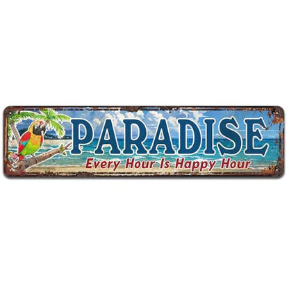 Paradise Novelty Metal Tin Signs 4x16 Inches - color: V-117