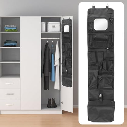 Police Style Hanging Closet, 52 x 11 Inches Shelf Hanging Work Locker Organizer, 600D Oxford Cloth Door Locker Organization for Police Security Law Enforcement
