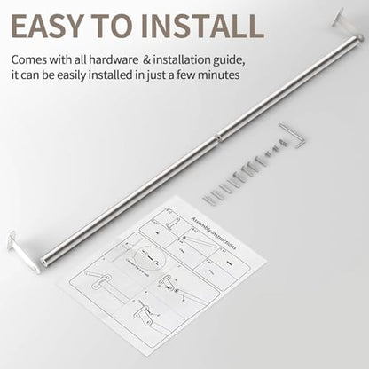 JUYSON 30 Inch Bathroom Towel Bar, Towel Racks for Bathroom Wall Mounted, Stainless Steel Heavy Duty Modern Single Towel Bar Holder Towel Rod Wall Mounted(Single Bar-Brushed Nickel, 30 in) - color: Brushed Nickel, size: Single Bar
