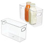 iDesign Slim Clear Plastic Storage Bin, Tall Narrow, 2-Pack | Organizer for Kitchen, Fridge, Pantry - style: Pack of 2