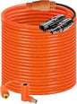 Solar Connector to DC 8mm Adapter Cable 50FT, 12AWG + 14AWG Tinned Copper Wire with DC7909 to DC8020 Adapter, Heavy Duty Charging Cable for Portable Power Station, RV, Outdoor Camping - size: 50FT