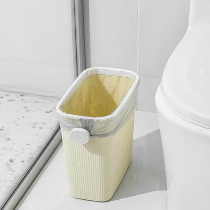 2 Pack Trash Bags Tuck Buckle Cinch Non-Slip Rotating Tightening Clips Instead of Elastic Bands Bag Liner Wrap Holder for Gabage Can Cylinder Waste Bin Kitchen Office Bedroom Bathroom