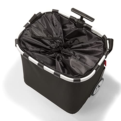 reisenthel carrycruiser Black - Portable Shopping Trolley with Sturdy Aluminum Frame, Shoulder Strap and Removable mesh Inner Bag - Water-Repellent - color: Black