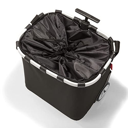 reisenthel carrycruiser Black - Portable Shopping Trolley with Sturdy Aluminum Frame, Shoulder Strap and Removable mesh Inner Bag - Water-Repellent - color: Black