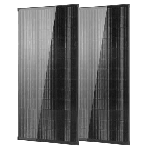 400W Solar Panels,2pcs 200 Watt Solar Panel 18BB, 25% High Efficiency, N-Type 12V 200W Solar Panel, Monocrystalline PV Modules, for Rooftop, RV, Farm, Trailer, Marine, Home Off-Grid System - size: 2 x 200W Solar Panels