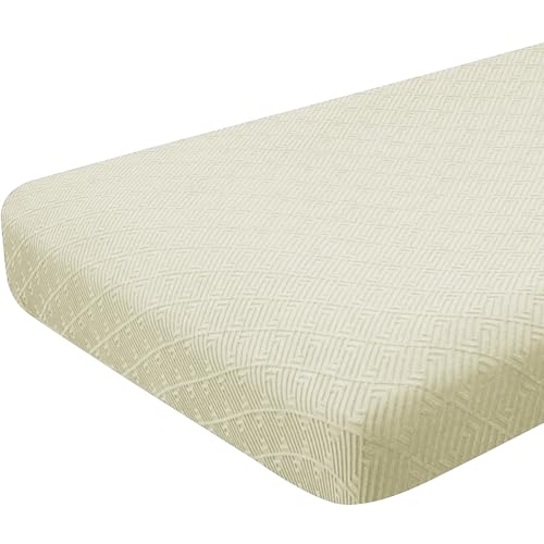 ZNSAYOTX Stretch Cushion Covers Sofa Loveseat Cushion Couch Seat Covers Slipcovers Soft Replacement Unique Pattern Furniture Protector with Elastic Bottom (Light Beige, 1 Pc 2-Seat Cushion Cover) - color: Light Beige, size: 1 Cushion Loveseat