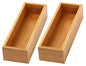 YBM HOME Bamboo Drawer Organizer Storage Box for Kitchen Drawer, Junk Drawer, Office, Bedroom, Children Room, Craft, Sewing, and Bathroom, 2 Pack 3x9x2 inch - size: 3x9x2 Inch ( Pack of 2 )